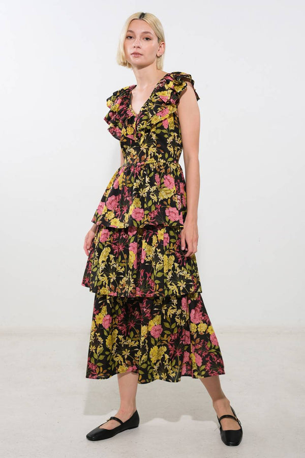 graceful-gathering-woven-midi-dress Flying Tomato-Sophia's StyleDRESSES-1